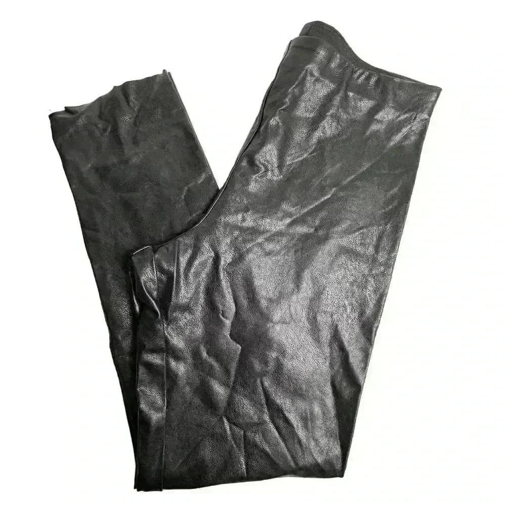 Lulus Women's Black Faux Leather Dress Pants Size M Party/Cocktail‎